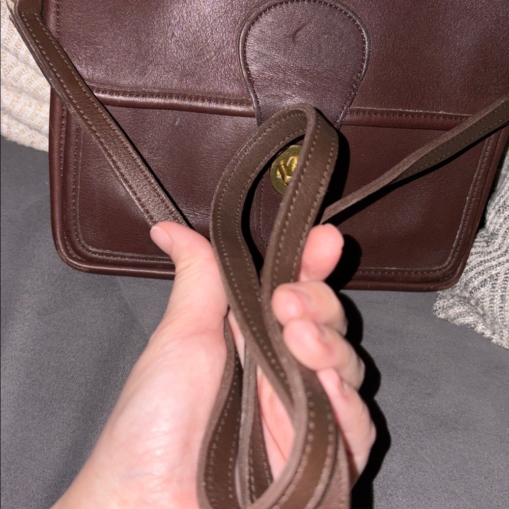 Vintage coach brown leather crossbody - Picture 8 of 12